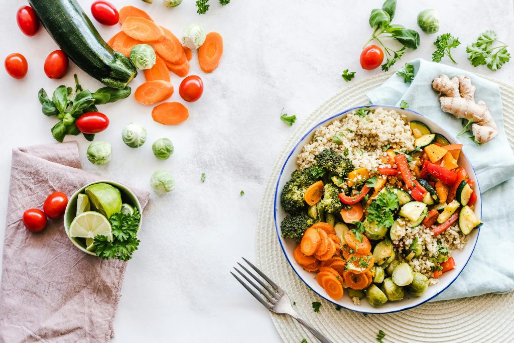 pexels photo 1640777 1640777 Colorful quinoa salad with fresh vegetables creates a healthy, balanced meal.