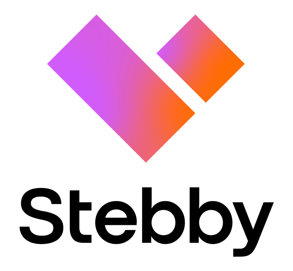 stebbylogo pink black vertical rgb